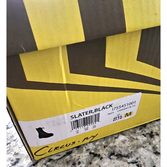 Circus NY by Sam Edelman Slater Black Faux Leather Combat Boots NWT Size 8.5 - Picture 7 of 7